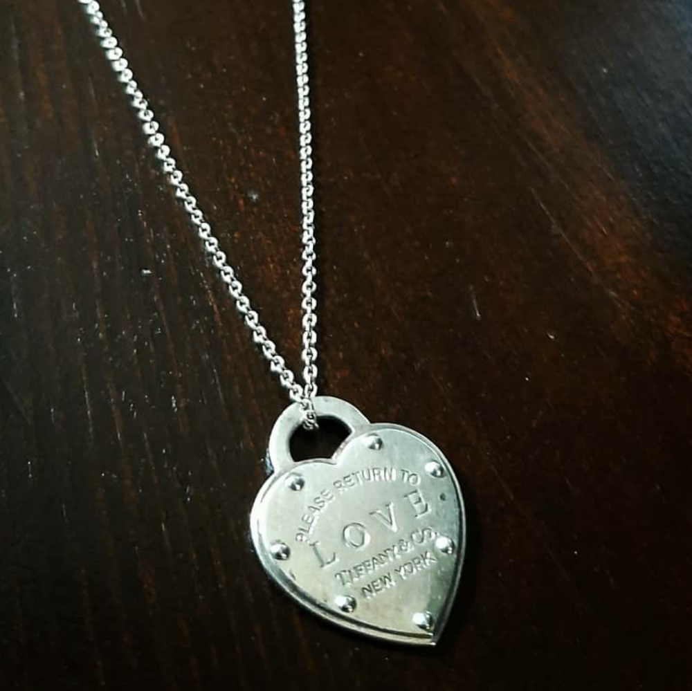 Tiffany & Co Love Heart Tag Pendant Necklace